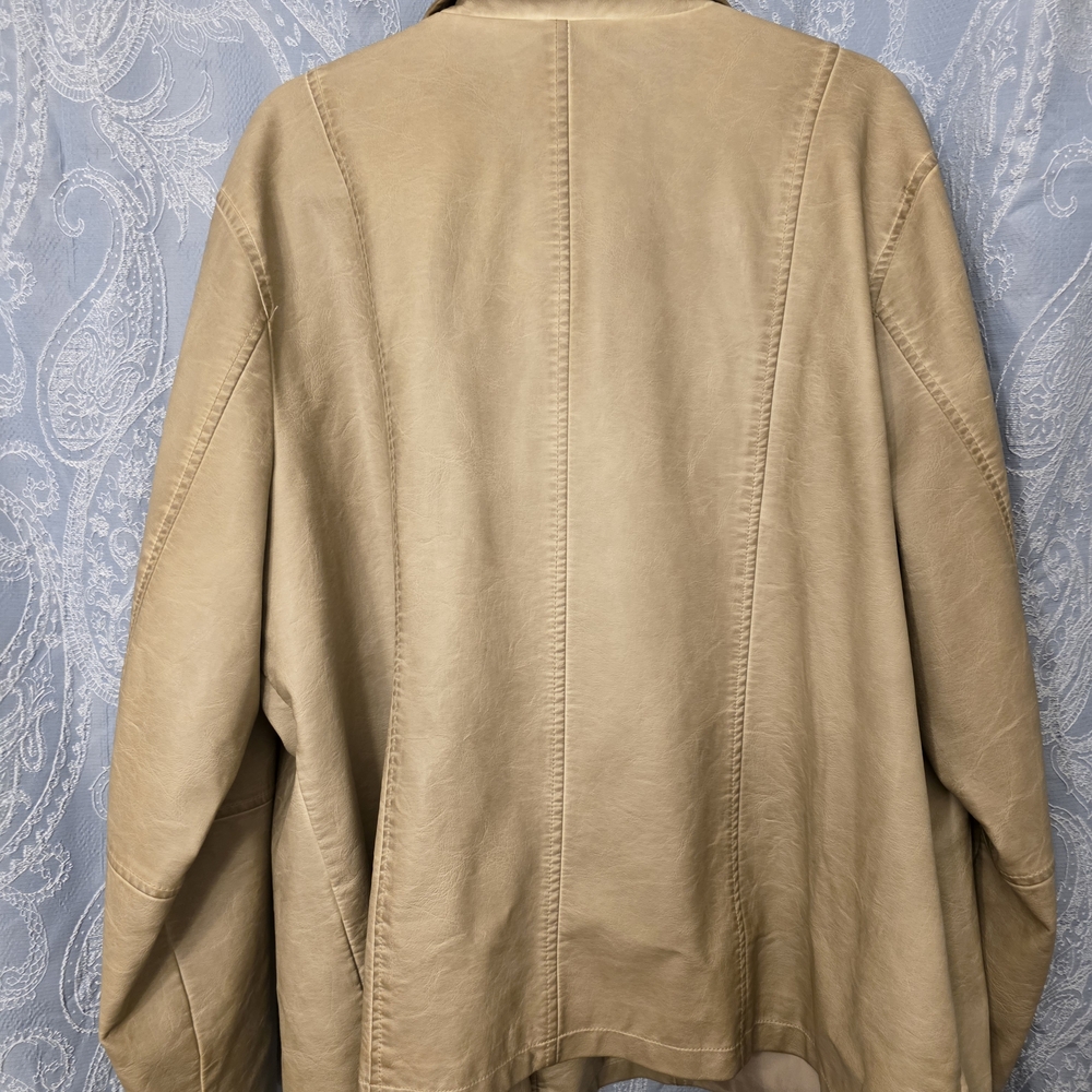 📣HP📣 Style & Co. Tan Faux Leather Jacket - Picture 6 of 6